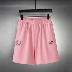 メンズショーツハイバージョンBファミリー3B COブランド男性と女性のクイック乾燥スポーツパンツ、ゆるくてトレンディな6GZOのための刺繍されたサッカーショーツ