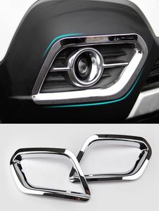 Para buick encoreopelvauxhall mokka 2012 2013 2014 2015 2016 chrome frente luz de nevoeiro capa da lâmpada guarnição decore quadro moldagem bezel3517700