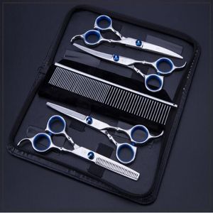 Hund Grooming Pet Scissors Grooming Tool Set Decoration Hair Shears Curved Cat Shearing Hairdress Supplies251h