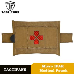 Sacos micro ifak bolsa médica trauma kit de primeiros socorros saco de armazenamento rápido gancho loop pull tabs molle cinto caça colete edc sacos de caça