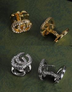 Классические дизайнерские серьги-гвоздики с буквами для женщин, вечеринок, свадебных влюбленных, подарок на помолвку, роскошные украшения G с коробкой