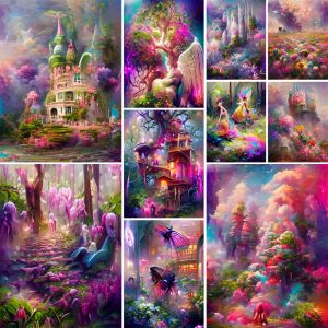Número Landscape Wonderland Painting Diy por números Pacote tintas óleo 40*50 Pintura em lona pinturas decorativas artesanato para adultos