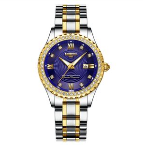 Nibosi relógios femininos marca superior de luxo ouro casal esporte relógio quartzo negócios reloj relógio pulso à prova dwaterproof água relogio feminino