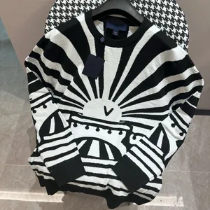 Erkekler Artı Boyut Hoodies Sweatshirts Jacquard Mektup Örgü Kazak Sonbahar / Kış Kurtlama Makinesi E Özel Jnlarged Detay Crew Boyun Pamuk 654DX