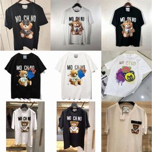 Sunmmer Женские Мужские Дизайнерские Футболки Moschino Футболки Мода Письмо Печати С Коротким Рукавом Леди Футболки Роскошные Повседневная Одежда Топы Футболка оптом