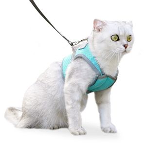 Pet Cat Harness Escape Proof Breathable Kitten Cats Harnesses and Leash Chest Strap Summer Kitten Dog Collar Pet Accessories 240229