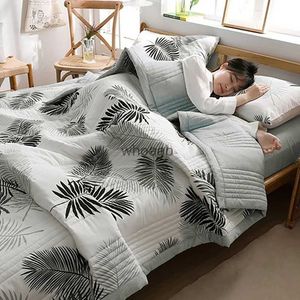 Conjuntos de edredons verão cobertor de algodão fino edredom colchas crianças rei colcha retalhos colcha cama de luxo cobertor 200x230cm decoração de casa yq240313