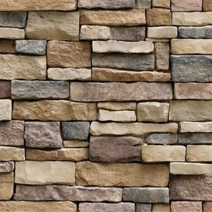 Bakgrundsbilder 3D dekorativa väggdekaler Brick Stone Rustic Self-Hehesive Sticker Home Decor Wallpaper Roll For Bedroom Kitchen320C