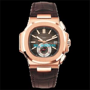 Orologi da uomo Orologi Pateksphilipes Sport Elegante serie 5980R Cintura in oro rosa 18 carati Orologio da uomo meccanico automatico casual businessFUN ZS9C