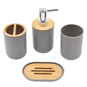 Bath Accessory Set 4pcs Bathroom Accessories Essential Cup El Nordic Style Soap Dispenser Home Modern Dish Tumbler Gift Toothbrush Holder