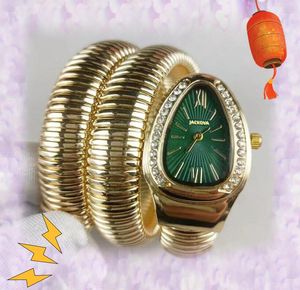 Famoso anello di diamanti di forma ovale Orologi da donna Movimento al quarzo Orologio da tempo Completo di cinturino in acciaio inossidabile Vetro zaffiro Bracciale con serpente ape Orologio da polso Relojes hombre