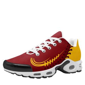 Maßgeschneiderter, leichter Mode-Sneaker, personalisierte, bequeme, atmungsaktive neue Design-Laufschuhe mit eigenem Logo und Namen für Männer und Frauen, einzigartige schwarz-weiß-rote Unisex-Sportschuhe