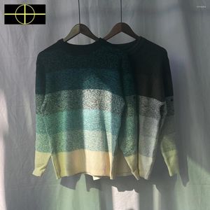 Men's Sweaters Winter Striped Men Women Sleeve SHADOW PROJECT Patch Knitted Pullover Cross Badge Sweater