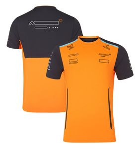 Erkek Polos 2024 Yeni F1 Team T-Shirt Formül 1 Sürücü Yarışı Polo Gömlek Tişört Resmi Marka Erkekler Sarı Siyah Kısa Kollu T-Shirts Jersey J195