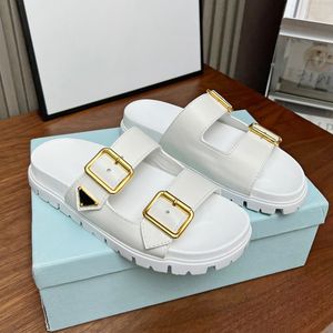 Designer Sandal Woman virkning glider svarta plattform kilar halm flatform toffel sommaren platt komfort mule strandpool två remmar 1227