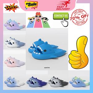 Designer Platform shark Slides Slippers Men Woman anti rainbow fashion slip wear-resistant Light weight breathable Low cut super soft sandals Slipper GAI