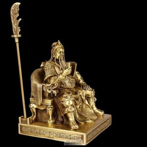 청동 나무 오프닝 봄과 가을 기간 Guan Gong Copper Statue Wu Cai Shen Guan erye 독서 책 Guan Gong Statue Lucky Dec254d