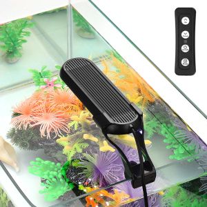 Lightings USB Mini Aquarium LED Light Clip on Fish Tank Lighting Small Grass Tank Landscaping 14 Colors for Aquarium Fish Tanks acuario