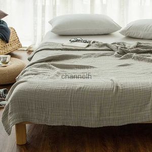 Комплекты одеял Супертонкие летние хлопковые одеяла Janpan Качественное полотенце Одеяло для двуспальной кровати Queen King Покрывало для кровати Диван Покрывало для спальни YQ240313