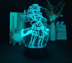 3D-LED-Nachtlicht, Spiel-Nachtlicht, Diluc-Figur, Schreibtischlampe, Genshin Impact, Geschenk für Kinderzimmer, Dekoration, Nachttisch, Smartphone-Steuerung9447111