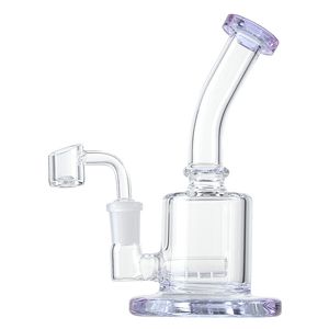 Mini Rigs Water Pipe Thick Glass Bong 4mm Quartz Banger Inline Percolator 14mm Fenale Joint CS181