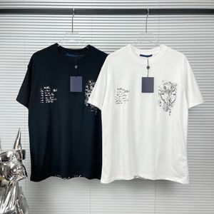 Modedesigner t skjortor polos herr plus size tees svartvit skjorta avslappnad högkvalitativ topp ren bomull kortärmad par outfit xs-l