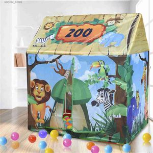 Toy Tents Green Animal Tent Childrens Game House Toys L240313