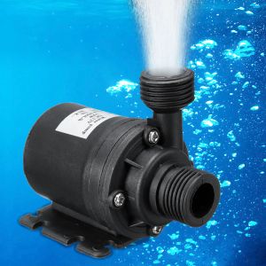 Pompalar Ultra Sessiz Mini DC 12V Su Pompası Asansör 5m 800L/S Fırçasız Motor Submersibl Su Pompası Akvaryum Balık Tankı Bahçe Araçları