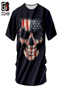 OGKB NEW COOL PRINTY PRINTERING AMERICAN FLAG 3D TSHIRT FÖR MENWOMEN039S Skull Casual Tshirt Homme HipHop Punk O Neck Tee Shirts 7xl8617203