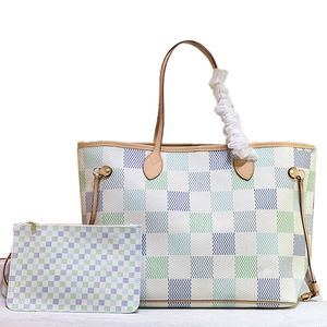 24ss Women Checkerboard Contrast Shoulde Bags Diagonal Crossbody Bag For Ladies Luxury Designer Handbag Card Holder Outdoor Travel Wallet Messenger 32CM