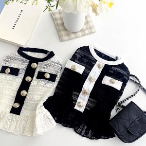 Abiti Estate Pet Dog Dress Mesh Fashion Celebrity Style Gonna Cat Pomeranian Bear Teddy Vip Small Dog Milk Dog Princess Dress Clothes