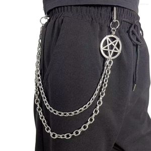 Chaveiros Punk Metal Chain Star para Homens Mulheres Cintura Chave Calças Jeans Hip-Hop Calças Cinto Gótico Emo Acessórios