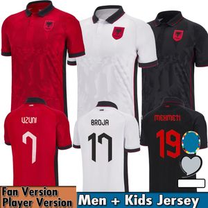 Albania 23 24 25 koszulka piłkarska 2024 Euro Cup Albanian National Team Football Shirt 2025 Mężczyźni TRIKOT KIT KIT ZATRZYMAJ SIĘ DOMOWANIE ASLLANI DJIMITI UZUNI MUCI