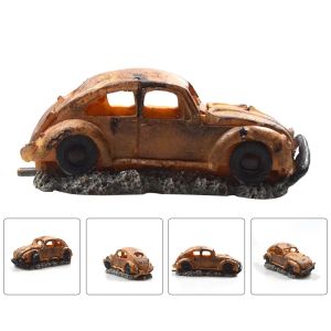 Decorations Simulation Car Hideout Artificial Decor Mini Accessories Resin Aeration Pump Truck Bubble Maker Ornament Fish Tank Crafts