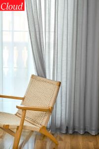 Curtains Japanese light gray linen cotton Curtains living room curtains gauze shade kitchen bedroom sitting room curtain custom size