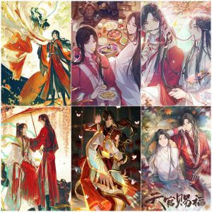 Stitch Full Diamond Embroidery Tian Guan Ci Fu Diamond Painting Heaven Official's blessing Anime Picture Mosaic Gong Jun &Zhang Zhe Han