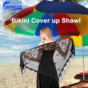 Kvinnors badkläder Beach Bikini täcker spetsning Tassel Overlay Kjol Shawl Hollow Out Swimsuit Kvinnliga baden Summer