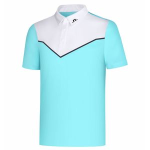 summer Golf Apparel For Men Short Sleeves Golf Shirts 4 Color Leisure Fabric Golf Clothing Outdoor Sports T Shirt