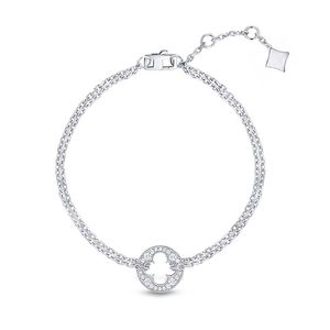 Złota projektant bransoletka kobieta mała litera kwiatowa wisiorek ze stali nierdzewnej Sier Sier Sier Efmel Crystal Bracelets Klasyczny prezent biżuterii z pudełkiem