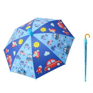 Ice cream handle waterproof case Cartoon children's Umbrella Automatic vinyl sunblock umbrella Children's umbrella with long handle