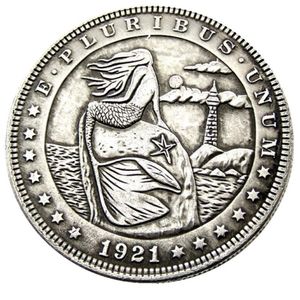 HB30 Hobo Morgan Dollar Schädel Zombie Skelett Kopie Münzen Messing Handwerk Ornamente Heimdekoration Accessoires283t