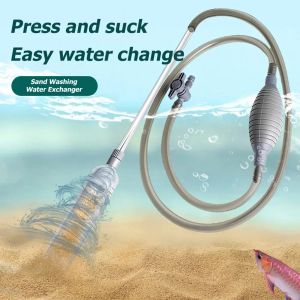 Narzędzia do czyszczenia wody Siphon Siphon żwir Zmieniacz pompy z akwarium próżni powietrza Dysza zbiornika filtr Akcesorie Handheld Cleaning