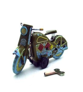 NB Cartoon Weißblech Motorrad Aufziehspielzeug Retro Uhrwerk Ornament Nostalgischer Stil Kindergeburtstag Weihnachtsgeschenk Sammeln M1037361