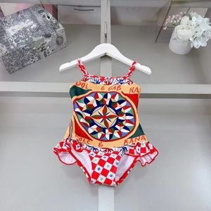 bambini Abiti firmati ragazza pezzi interi Costume da bagno per ragazze Costumi da bagno Estate logo Stampa Puro cotone per bambini Costumi da bagno Bikini da spiaggia Costumi da bagno per bambini 1-15 anni 4 stili