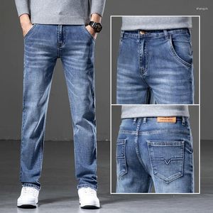 Herrenjeans 2024 Frühling und Herbst Modetrend weich bequem einfarbig kleine Fußhose lässig schlank Stretch 28–38