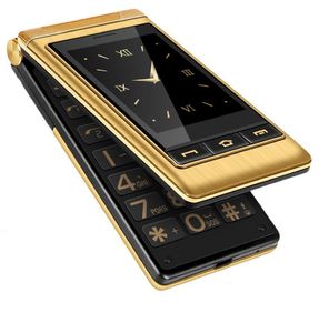 Luxury Gold G10 30quot Double Touch Screen Flip Mobiltelefon Dual Sim Card Long Standby Senior mobiltelefon för gamla människor högt 1938623