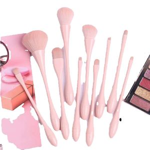 Suji Lian Hot Selling Full Set Of 10 Small Waist Beauty Tools Pink Internet Red Makeup Brush GG