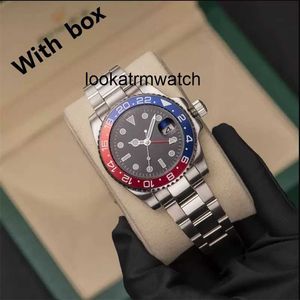 Homens assistem rlx limpo fator 40mm relógio mecânico completo aço inoxidável azul preto sapphire watches super luminoso Montre de Watch Gifts