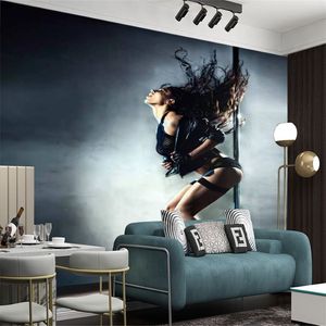 Custom 3d Wallpaper Wall Papers Beautiful Sexy Pole Dancer Classic Living Room Bedroom Home Decor Painting Mural Wallpapers247E