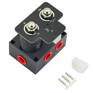 1/4NPT 12V Air Ride Suspension Manifold Valve Solenoid Valve Fast Airbag Control FBSS (0-200PSI) Universal för bilar Motorcyklar